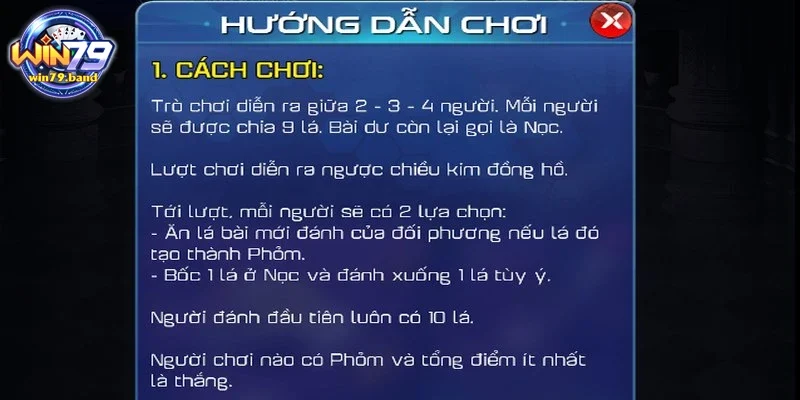 Luật chơi bài chi tiết tại Win79 dành cho bạn 